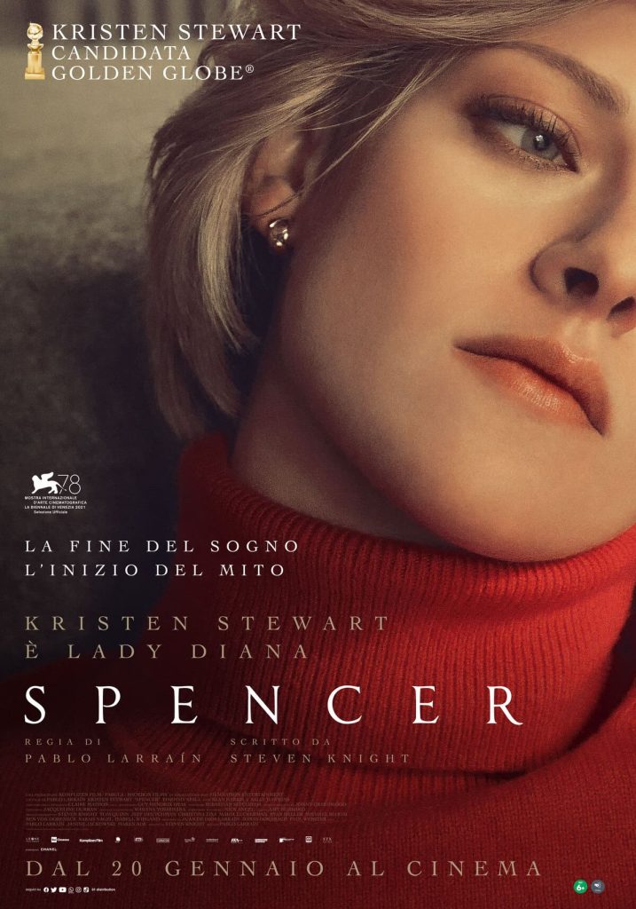 In arrivo dal prossimo 20 gennaio, solo al cinema, “Spencer” il nuovo film con Kristen Stewart nel ruolo della Principessa Diana.